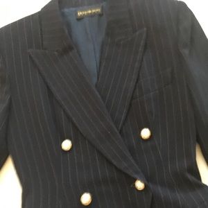 Donna Karan Power Suit Navy Pinstripe - Vintage